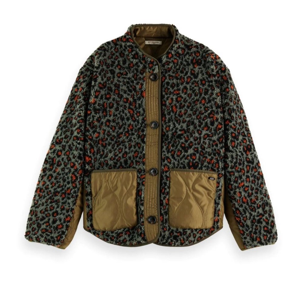 Scotch & Soda Reversible Teddy Quilted Jacket, size Small